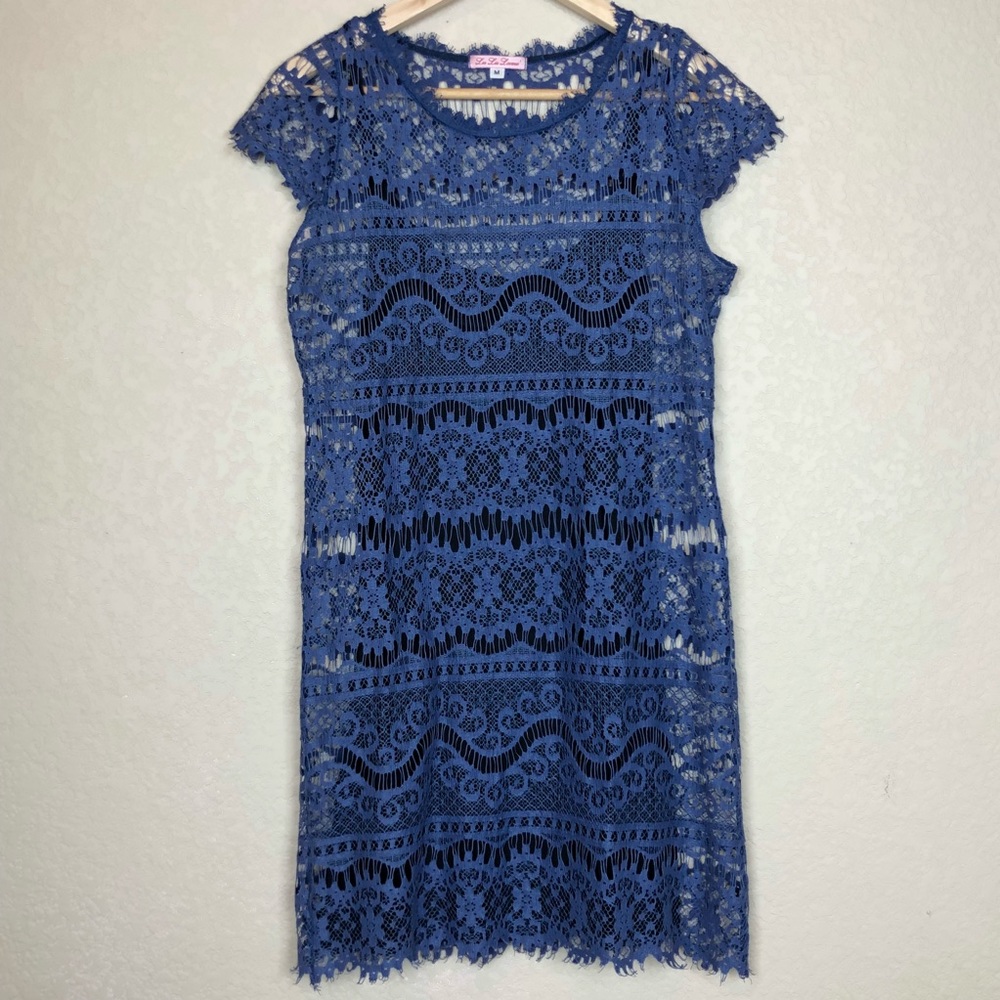 Lu lu lame lace dress